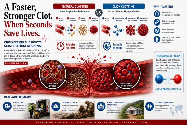 A Faster Way To Stop Bleeding: Saving Lives During Emergency Bleeding Through Click Clotting