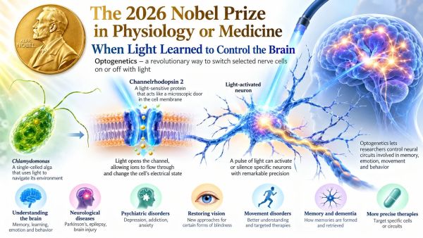 The Nobel Prize In Physiology Or Medicine: How Light Control The Brain?